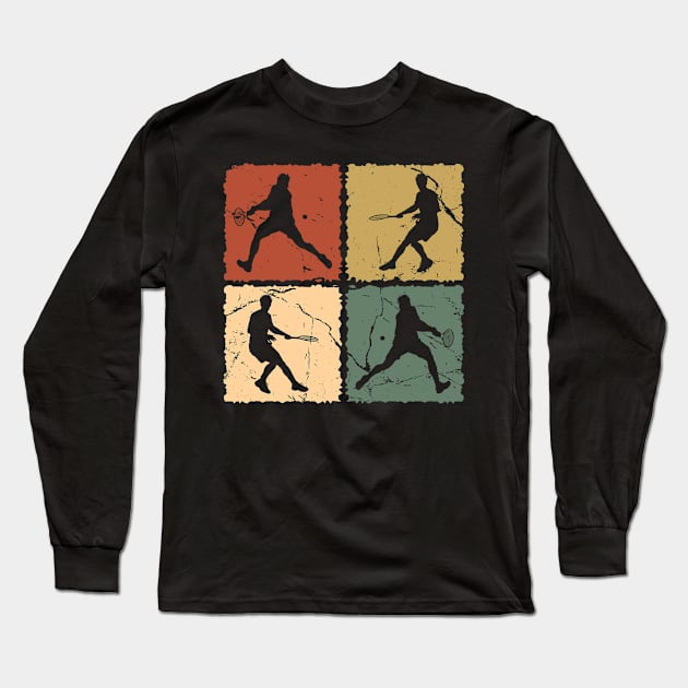 Vintage Tennis Player Long Sleeve T-Shirt by POS